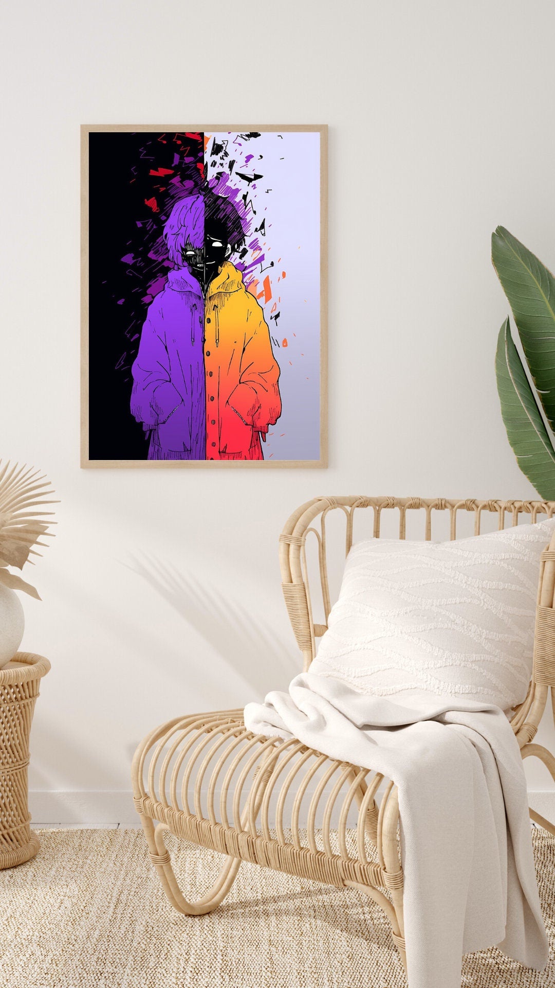 Duality of Emotion Art Print - Original Poster - Artwork - Illustration Print Wall Art - Home Decor - Two Faced - Mental Illness