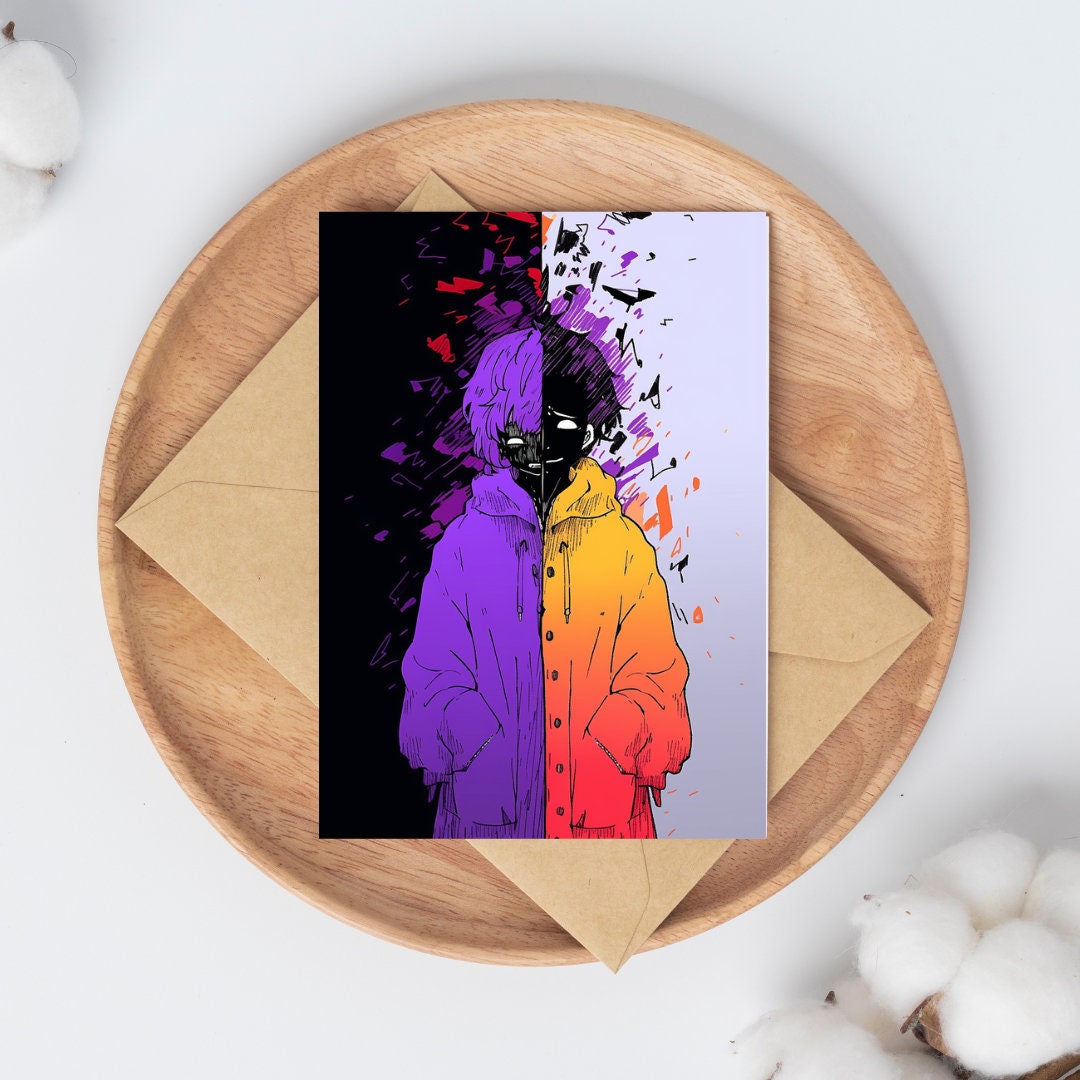 Duality of Emotion Art Print - Original Poster - Artwork - Illustration Print Wall Art - Home Decor - Two Faced - Mental Illness