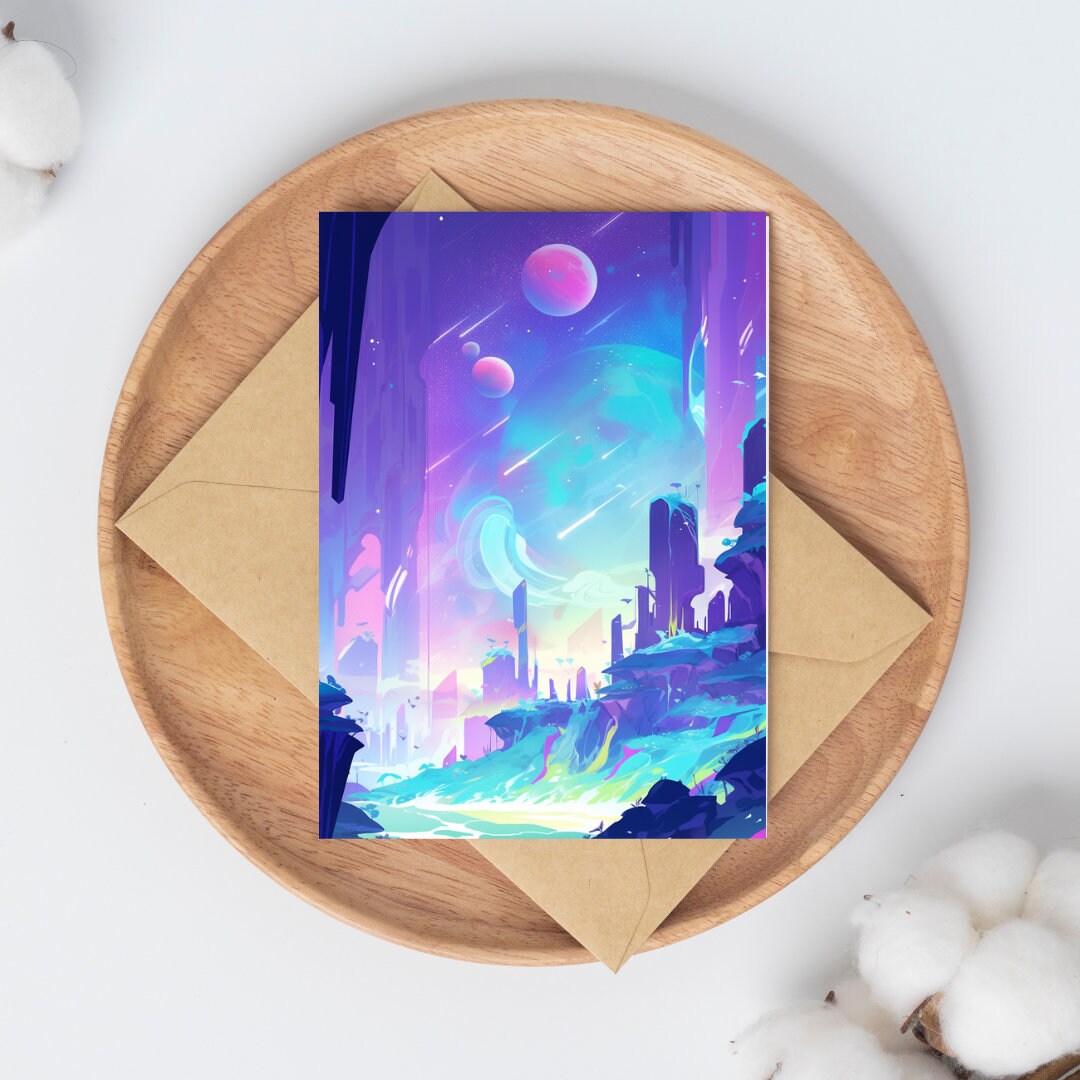 Celestial Metropolis - Original Poster - Artwork - Illustration Print Wall Art - Home Decor