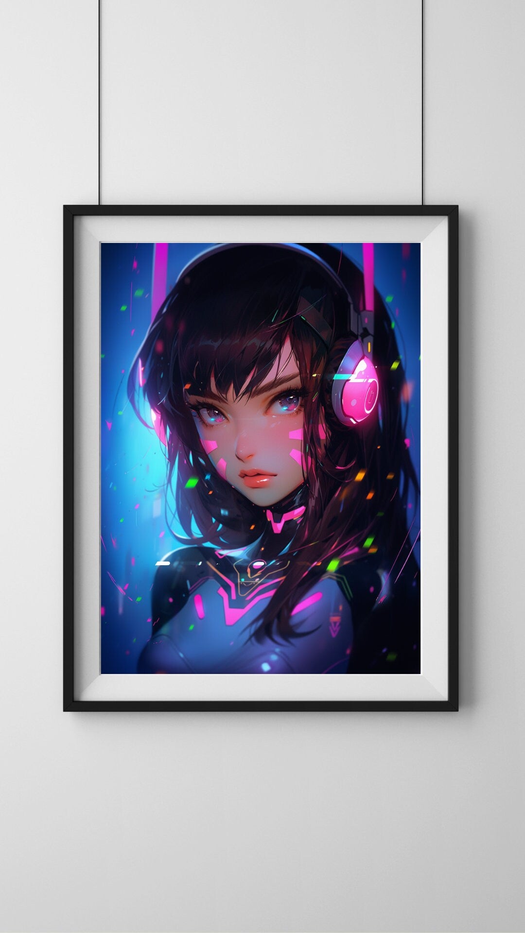 Cybernetic Charisma - Original Poster - Artwork - Illustration Print Wall Art - Home Decor