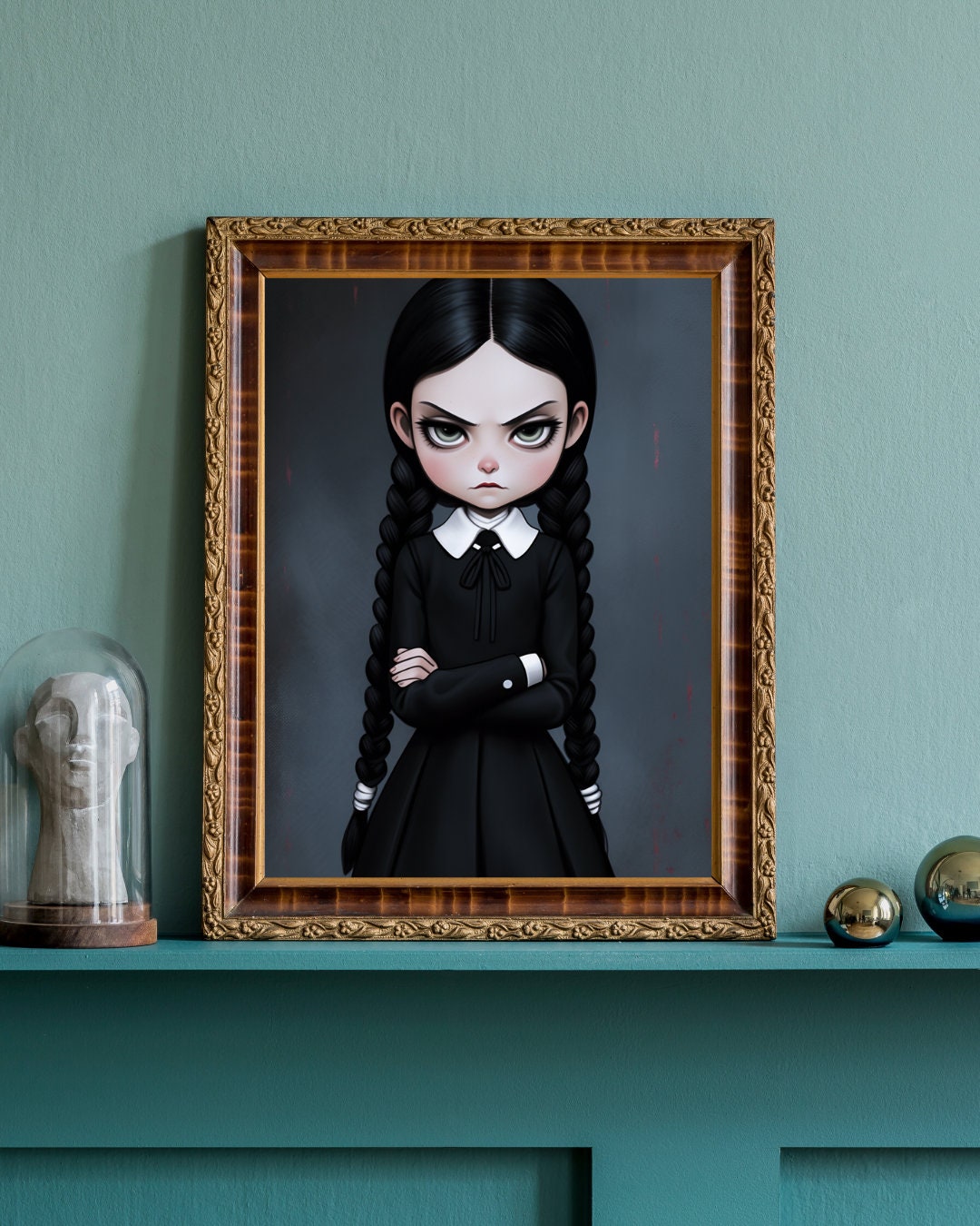 Chibi Gothic Charm - Original Poster - Artwork - Illustration Print Wall Art - Home Decor