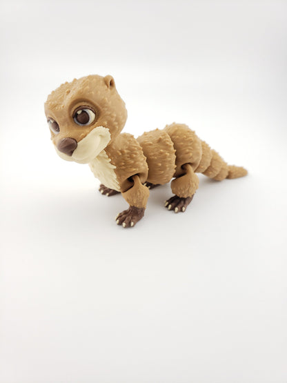 Flexi Otter - 3D Printed Fidget Fantasy Creature - Authorized Seller - Articulated Toy Figure
